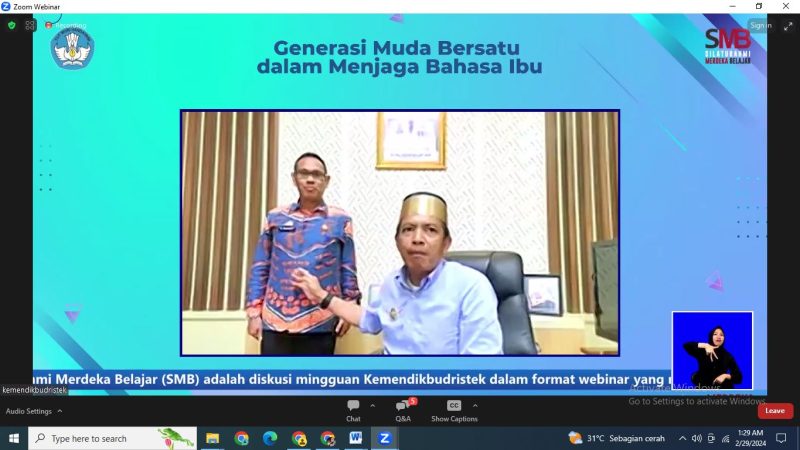 Webinar, Akbar Ali Satu-satunya Kepala Daerah Yang Diundang Kemdikbudristek RI Sebagai Pembicara