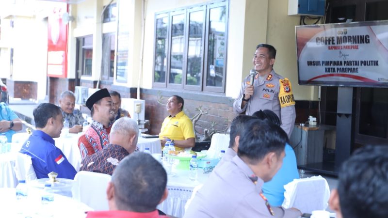 Polres Parepare Gelar Coffee Morning Bersama Pimpinan Partai Bahas Pilkada 2024