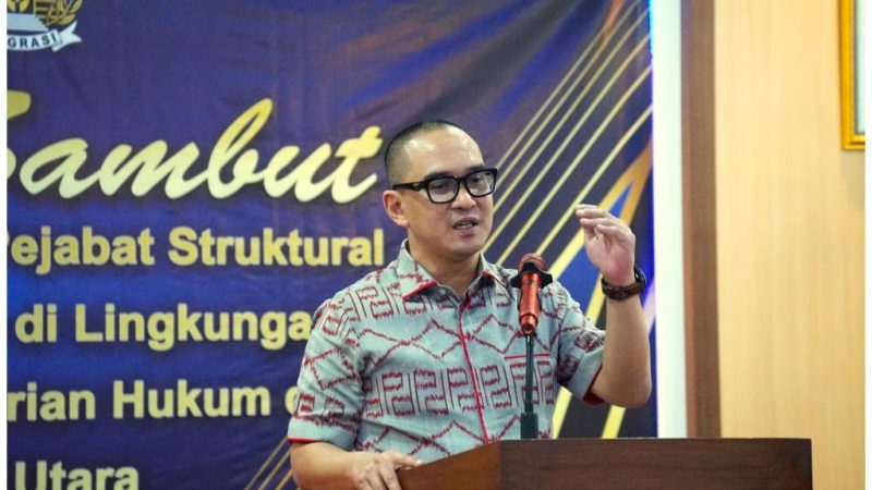 Kakanwil Kemenkumham Sulut Pimpin Acara Pisah Sambut Kasatker Imigrasi