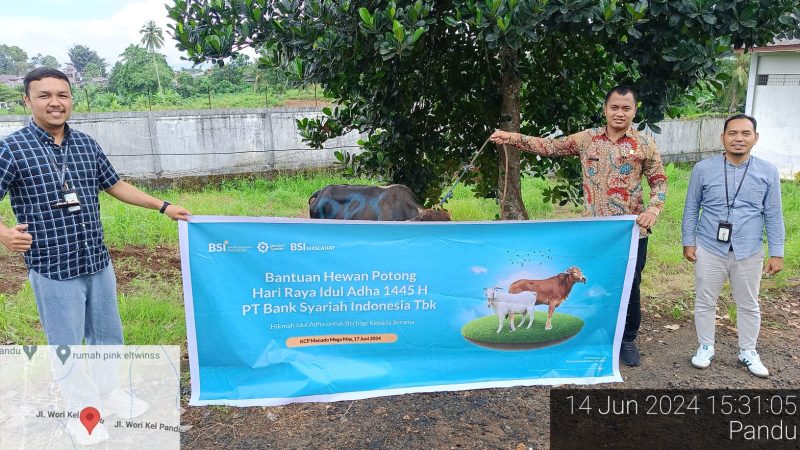 Rupbasan Manado Terima Bantuan Hewan Qurban BSI Cabang Mega Mas Manado
