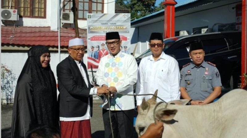 Kemenkunham Sulut Terima Bantuan Satu Ekor Sapi di Rutan Kotamobagu