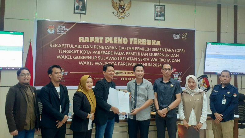Sebanyak 112.048 DPS untuk Pilkada 2024 Ditetapkan KPU Kota Parepare Melalui Rapat Pleno Terbuka