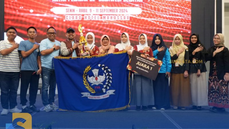 SMAN 1 Bone Raih Juara di Debat Pilkada Antara Pelajar Inisiasi KPU Sulsel