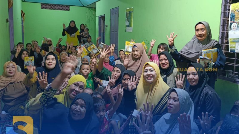 Tak Ada Tawar Menawar, Emak-emak Batang Rappe All Out Dukung Erat Bersalam