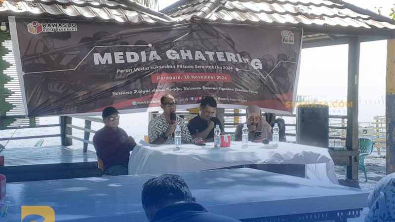 Jalin Kolaborasi Awasi Pilkada, Bawaslu Gelar Media Gathering dengan Puluhan Jurnalis Parepare