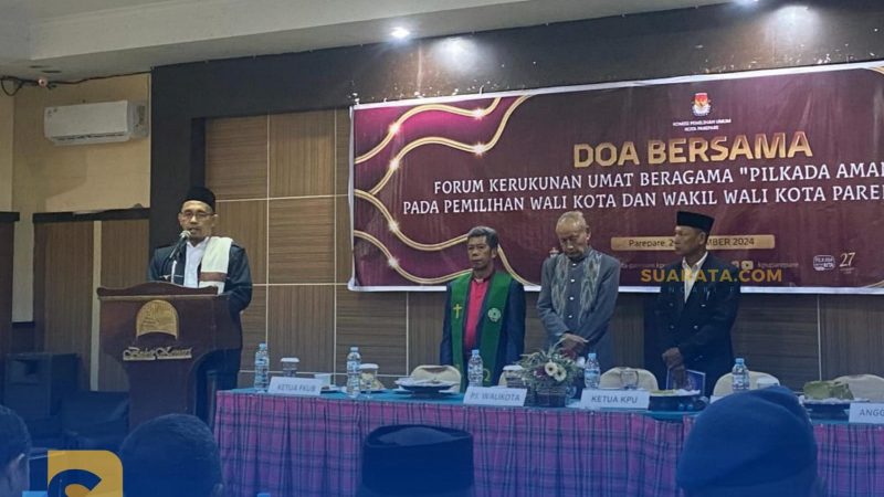 Ikhtiar Wujudkan Pilkada Aman dan Damai, KPU Parepare Gelar Doa Bersama FKUB