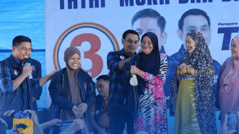 Tasming-Hermanto Disambut Hangat di Pantai Bibir, Harapan Warga Parepare Menggema