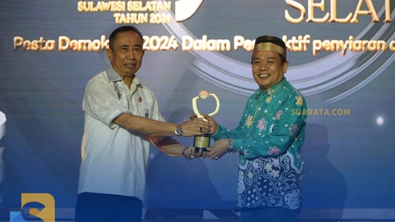 KPU Sulsel Raih Penghargaan KPID Award 2024 sebagai Lembaga Negara Paling Peduli Penyiaran
