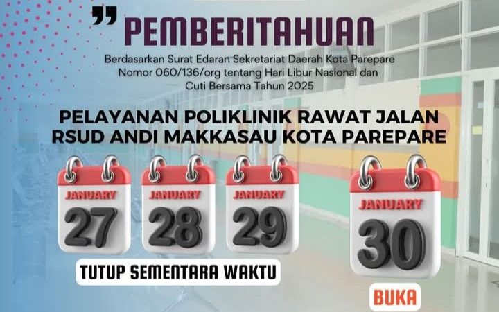 Meski Libur Nasional dan Cuti Bersama, RSUD Andi Makkasau Tetap Siaga Beri Layanan Kesehatan untuk Masyarakat