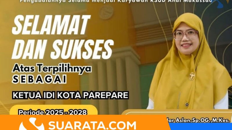 Dokter Nurhamidar Terpilih Jadi Ketua Pengurus IDI Kota Parepare, Manajemen RSUD Andi Makkasau Ucapkan Selamat