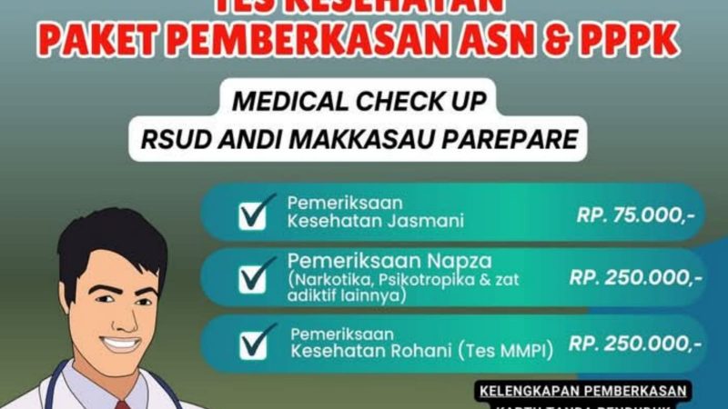 RSUD Andi Makkasau Berikan Layanan Profesional untuk Medical Check-Up Calon PPPK