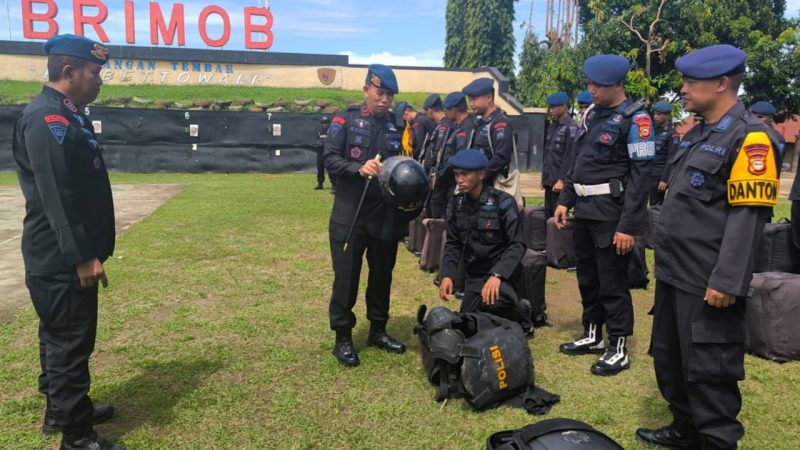 SSK Brimob Polda Sulsel Siap Amankan Laga PSM Makassar Vs Persebaya di GBH Parepare