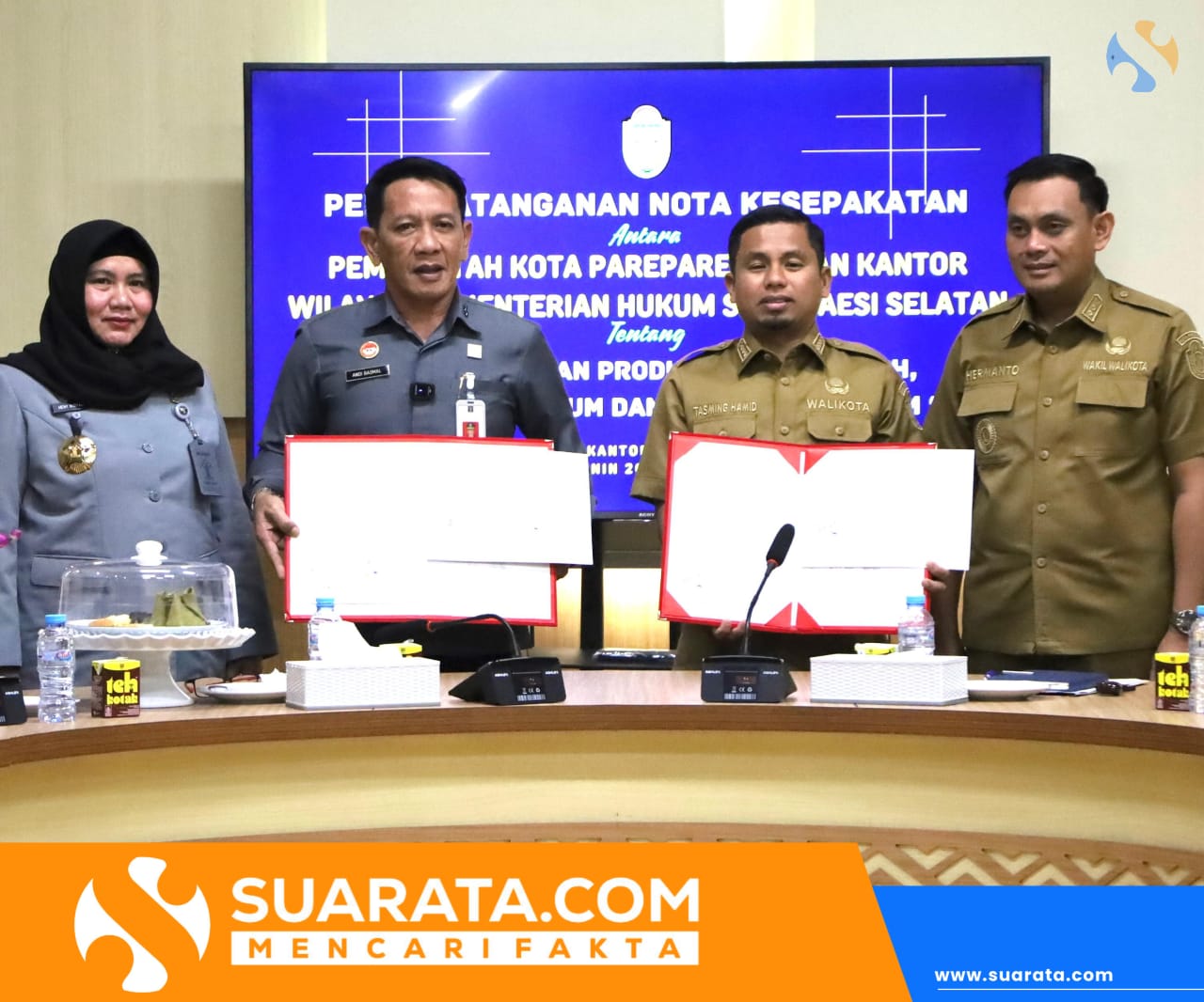 Wali Kota Parepare Terima Kunjungan Kakanwil Kemenkumham Sulsel, Teken MoU Perlindungan Hukum