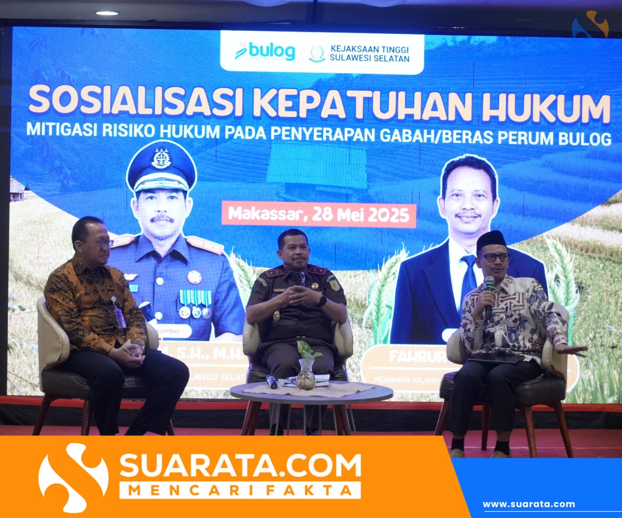 Bersama Perum Bulog, Kejati Gelar Diskusi Mitigasi Risiko Hukum Pada Penyerapan Gabah di Sulsel