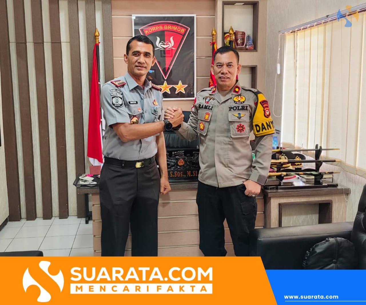 Kunker di Mako Brimob Polda Sulsel, Kalapas Parepare Jaga Sinergi