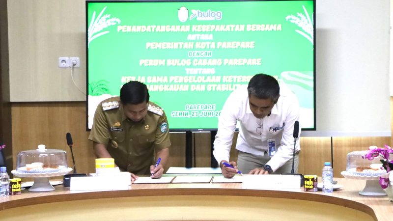 Wujudkan Ketahanan Pangan, Pemkot Parepare Teken MoU dengan Perum Bulog