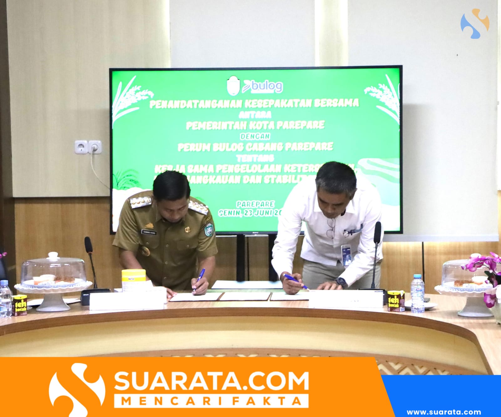 Wujudkan Ketahanan Pangan, Pemkot Parepare Teken MoU dengan Perum Bulog