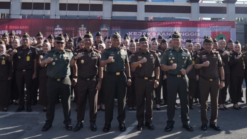 Apel Gelar Pengamanan Kodam XIV/Hasanuddin dengan Kejaksaan Tinggi Sulsel dan Tenggara