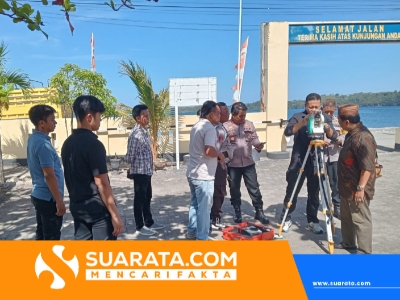 Rencana Pembangunan Musallah Nurul Qolby, Polsek KPN Polres Parepare Lakukan Pengukuran Arah Kiblat