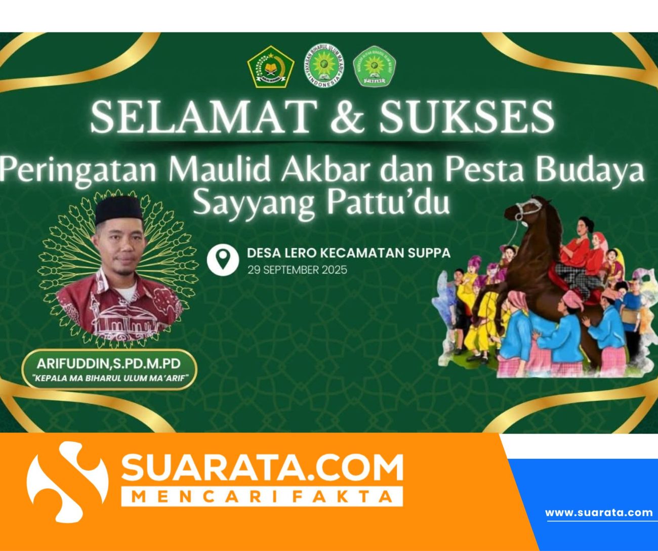 MA Biharul Ulum Ma’arif Suppa Jadikan Maulid Akbar Lero Momentum Pembinaan Karakter Siswa