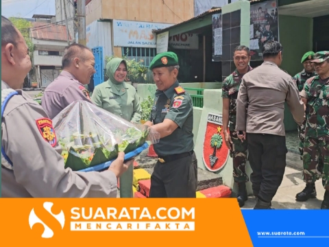 Polsek Ujung Berikan Ucapan Selamat HUT TNI ke-80 kepada Koramil 1405-01/Ujung