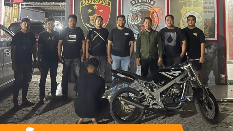 Resmob Sidrap Ringkus Pelaku Curanmor Ninja R 150 dalam Waktu Singkat