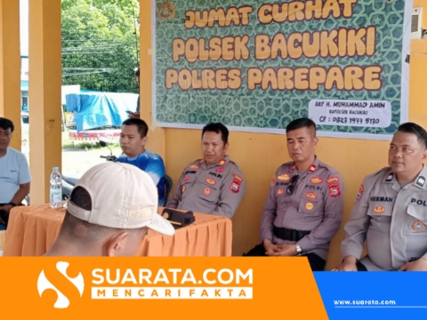 Jumat Curhat Gandeng Camat, Kapolsek Bacukiki Sampaikan Pesan Keselamatan Kepada Warga Galung Maloang