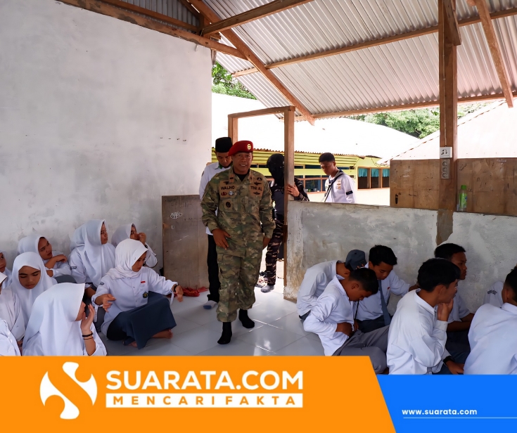 TNI AL Pinrang Tanamkan Semangat Bela Negara di Kalangan Pelajar Madrasah