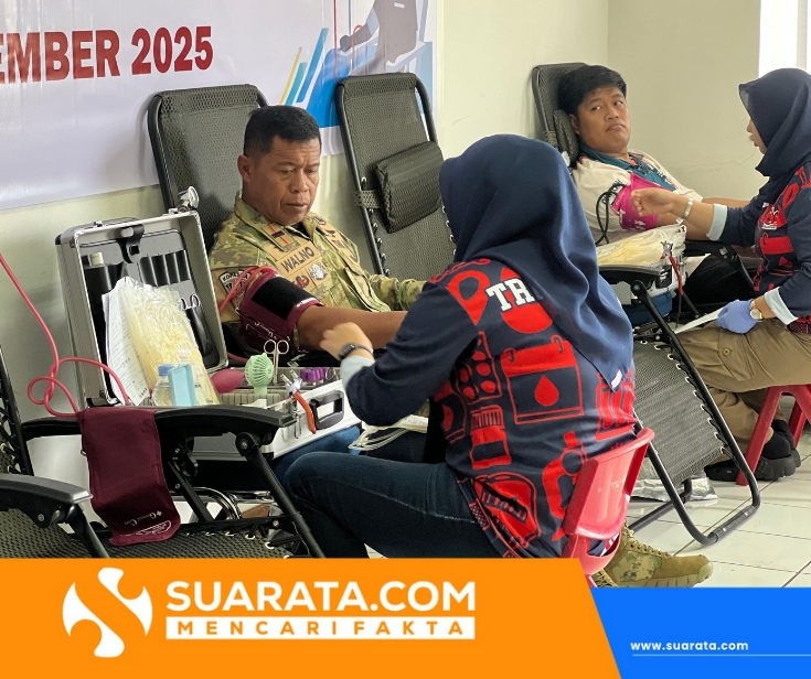 Pos TNI AL Pinrang Ikut Donor Darah Tahunan PLN PLTD Suppa, Dukung Stok Darah PMI