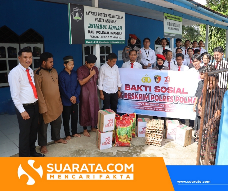 Peringati Hari Jadi Reserse Polri ke-78, Sat Reskrim Polres Polman Gelar Bakti Sosial