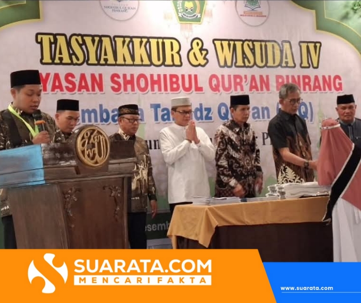 Kakan Kemenag Pinrang Hadiri Tasyakkur dan Wisuda IV Tahfiz Al-Qur’an Yayasan Shohibul Qur’an