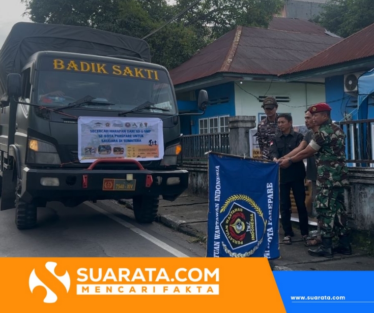 Sinergi TNI AL dan Insan Pers, Bantuan Kemanusiaan untuk Sumatera Dilepas dari Parepare