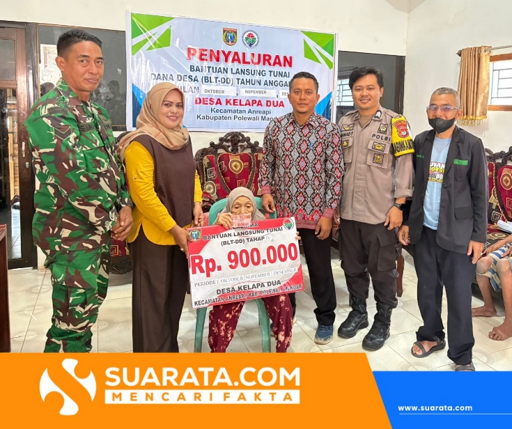 Bhabinkamtibmas Subsektor Anreapi Polres Polman Hadiri Penyaluran BLT DD Triwulan IV Tahun 2025
