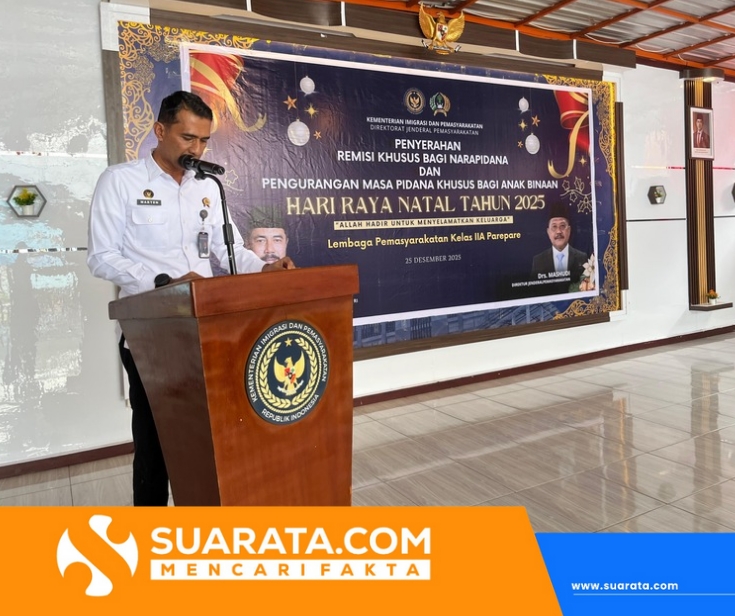 Lapas Parepare Beri Kado Natal Remisi kepada 13 Warga Binaan