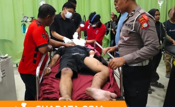 Motor Ugal-ugalan Tabrak Hilux di Wonomulyo Polman, Pemuda 22 Tahun Luka Serius