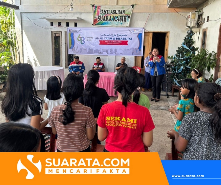 Pertamina Patra Niaga Sulawesi Tebar Kepedulian, Santuni Anak Yatim dan Disabilitas di Bitung pada HUT ke-68 Pertamina
