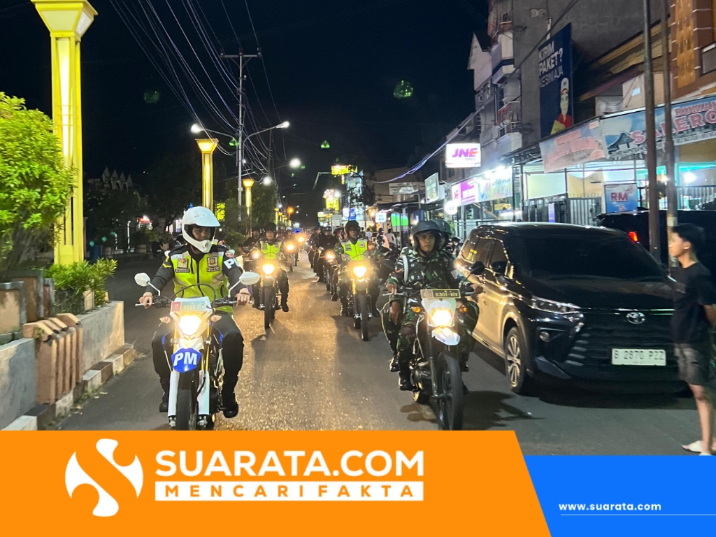 Polres Parepare Gelar Patroli Skala Besar, Aparat Terpadu Siap Amankan Malam Pergantian Tahun