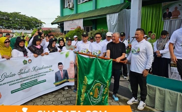 Kemenag Pinrang Gelar Gerak Jalan Kerukunan, Awali Peringatan HAB ke-80