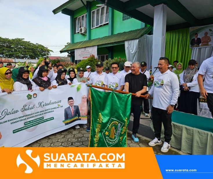 Kemenag Pinrang Gelar Gerak Jalan Kerukunan, Awali Peringatan HAB ke-80