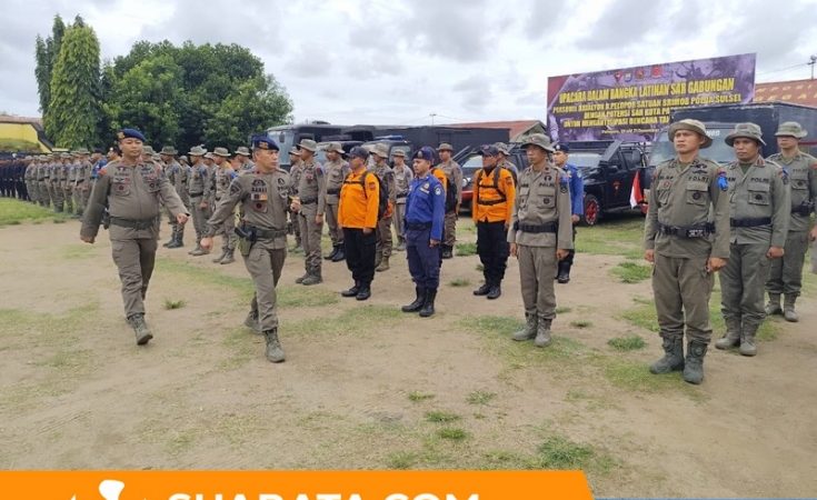 Batalyon B Pelopor Satuan Brimob Polda Sulsel Gelar Latihan Gabungan Antisipasi Bencana Alam