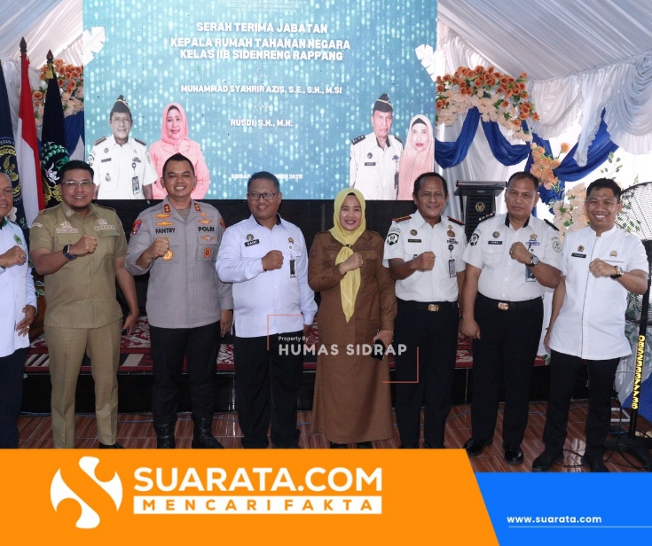 Sertijab Kepala Rutan Kelas IIB Sidrap, Wabup Nurkanaah Dorong Kesinambungan Program