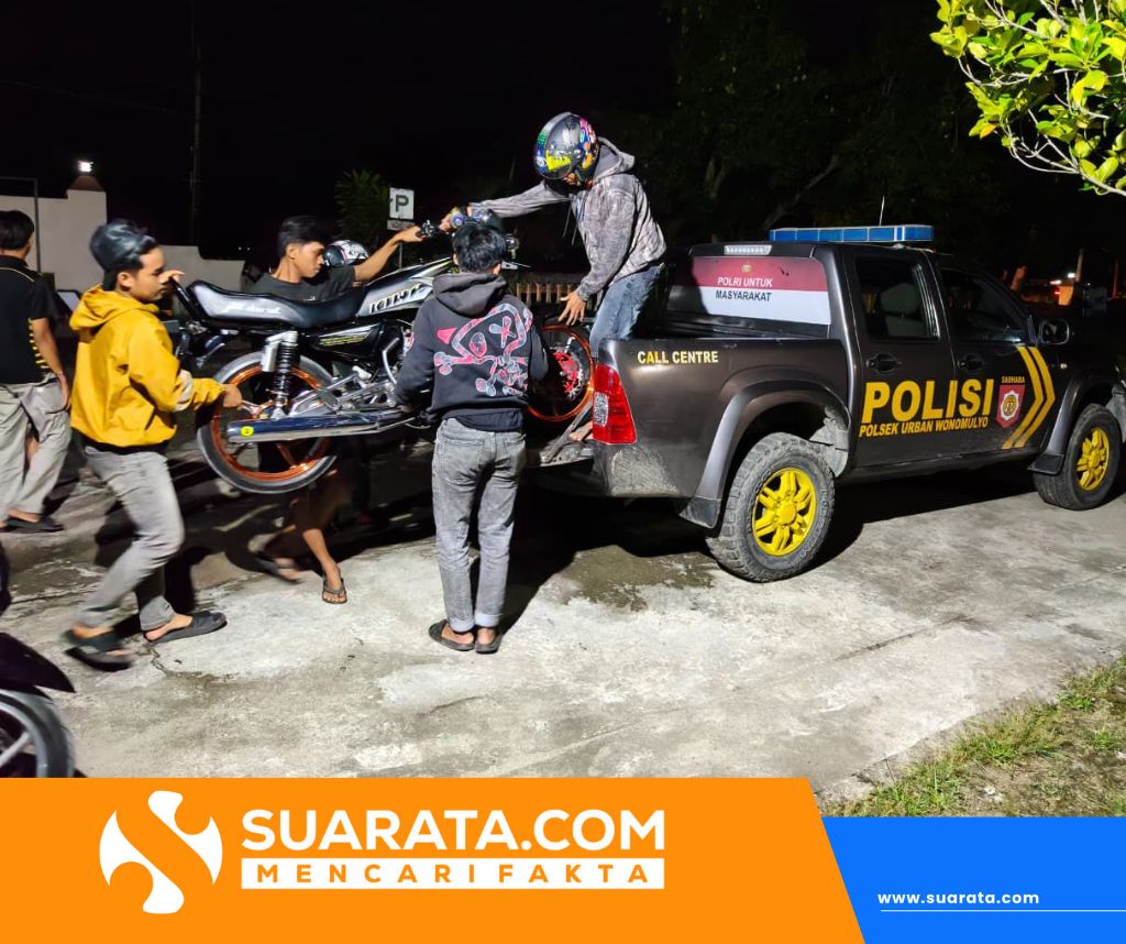 Empat Motor Disita! Polsek Wonomulyo Tertibkan Balap Liar di Poros Majene–Mamuju