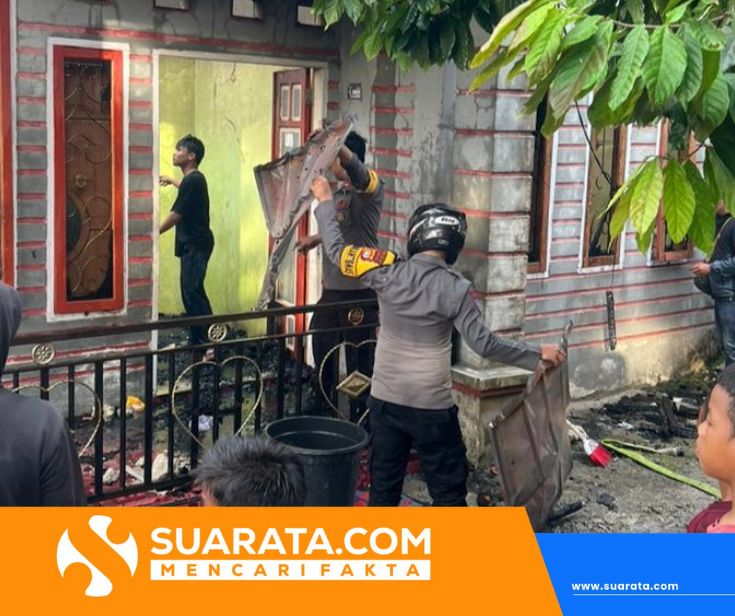 Kebakaran Hebat di Campalagian, 4 Rumah Warga Lampoko Hangus Dilalap Api