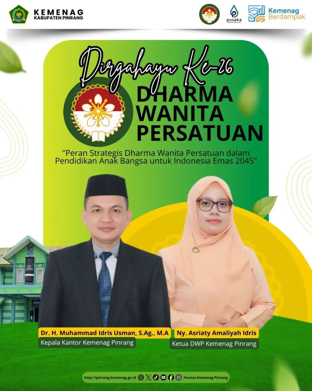 Kemenag Pinrang Apresiasi Kiprah DWP pada HUT ke-26: Sosial, Edukasi, dan Pemberdayaan Perempuan