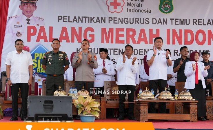Didukung Penuh Pemkab, Pelantikan PMI Sidrap Berlangsung Meriah