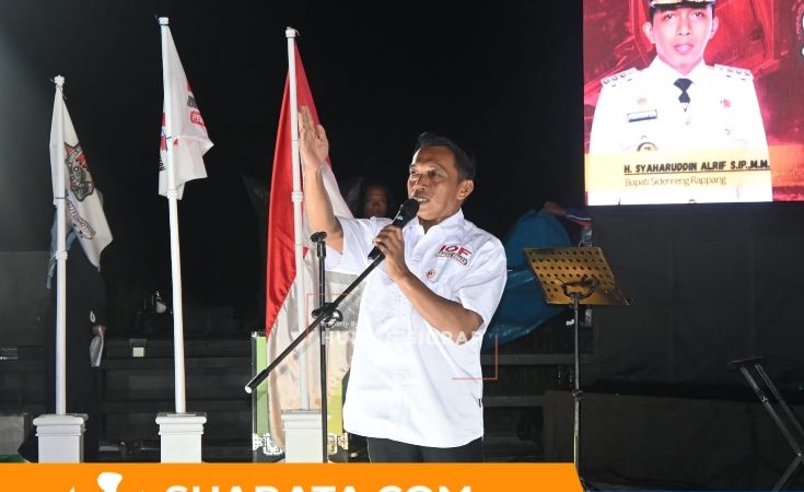 Disaksikan Bupati Syaharuddin, Pengurus IOF Sidrap Dilantik di Kawasan Wisata PLTB