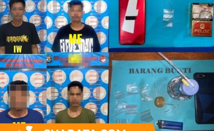 Sat Resnarkoba Polres Majene Bongkar Jaringan Sabu, Empat Terduga Pelaku Diamankan