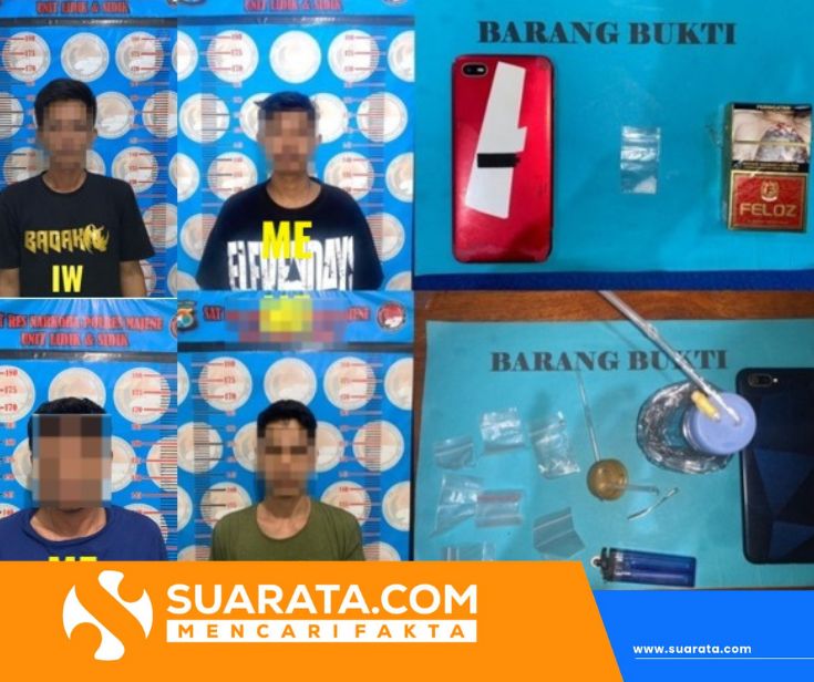 Sat Resnarkoba Polres Majene Bongkar Jaringan Sabu, Empat Terduga Pelaku Diamankan