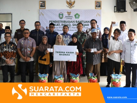 Wali Kota Tasming Hamid Serahkan Paket Ramadhan BAZNAS, Ajak Warga Perkuat Kebersamaan