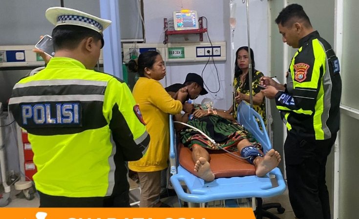 Laka Ganda di Jalan Trans Sulawesi Binuang, Dua Pengendara Motor Luka-Luka